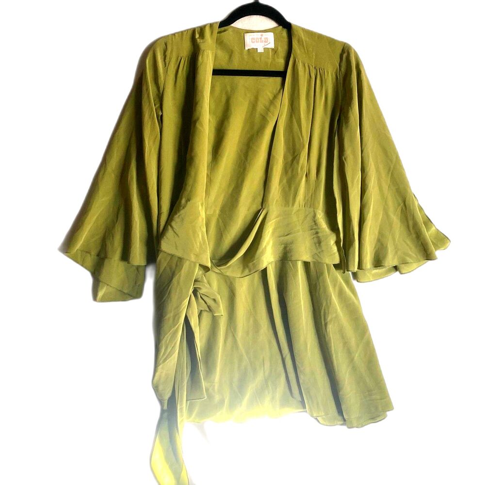 Stone Cold Fox Celeste Wrap Dress EVERGREEN - Size 1 (Small)